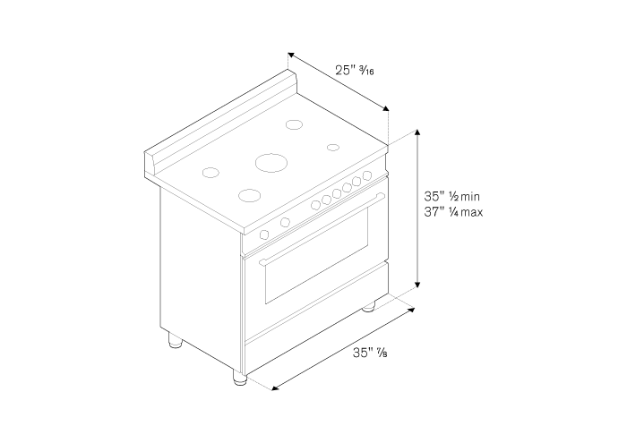 36 6-Burner, Electric Self-Clean Oven | Bertazzoni