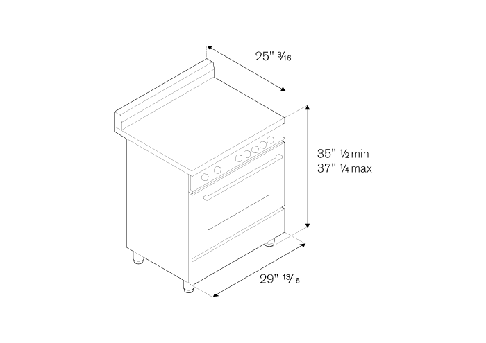 30 4-Induction Zones, Electric Convection Oven | Bertazzoni