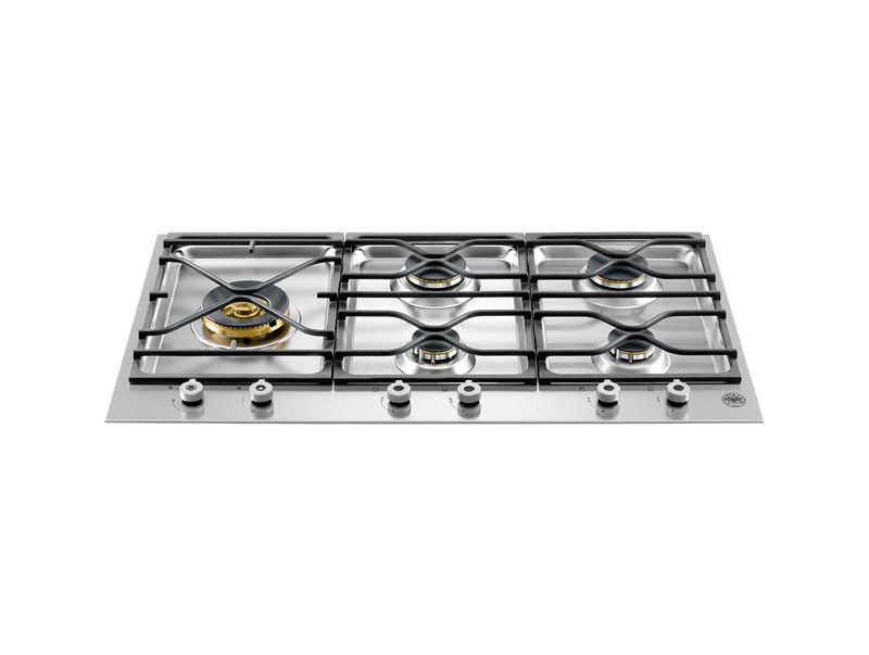 36 Segmented cooktop 5-burner | Bertazzoni - Stainless