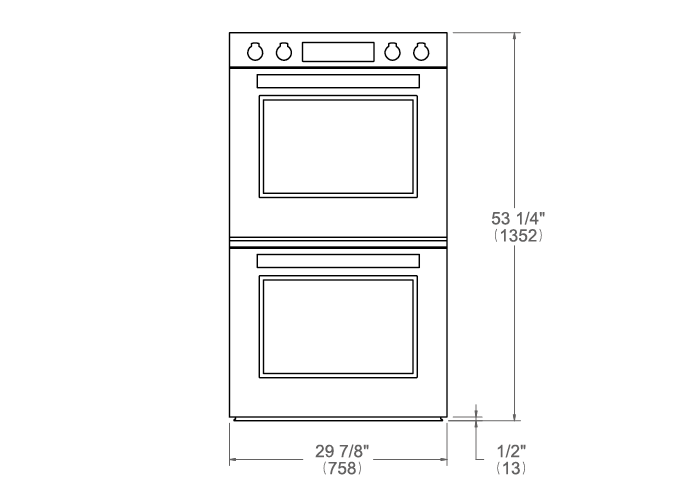 30 Double Electric Convection Oven Self-Clean with Assistant | Bertazzoni