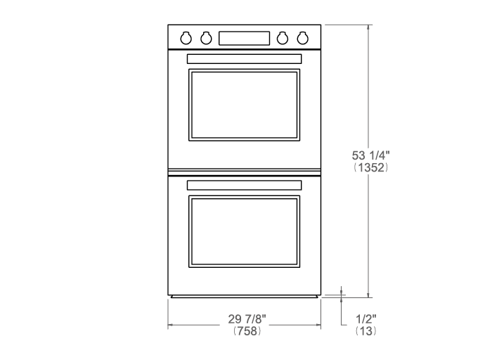 30 Double Electric Convection Oven Self-Clean | Bertazzoni