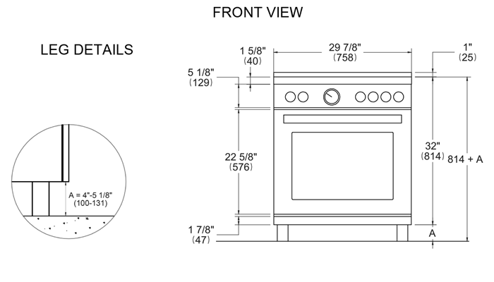 30 inch Induction Range, 4 Heating Zones, Electric Oven | Bertazzoni