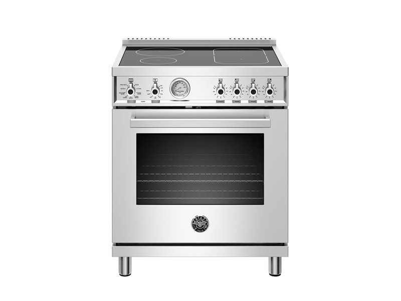 Stainless Steel Electric Induction Range 30 inch induction range 4 heating zones electric oven bertazzoni stainless steel