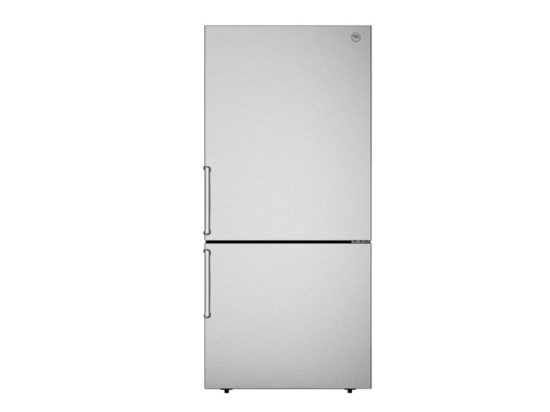 31 inch Freestanding Bottom Mount Refrigerator with automatic icemaker | Bertazzoni - Stainless Steel