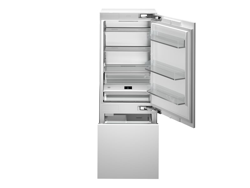 30 inch Bottom Mount Built-in Refrigerator Panel Ready with ice maker & internal water dispenser | Bertazzoni - Panel Ready
