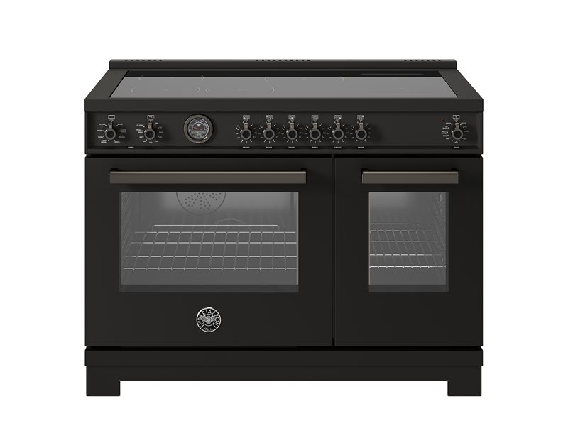 48 inch Induction Range, 6 Heating Zones and Cast Iron Griddle, Electric Self-Clean Oven | Bertazzoni - Carbonio