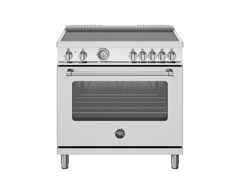 36 inch Induction Range, 5 Heating Zones, Electric Oven | Bertazzoni - Stainless Steel