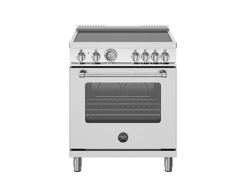 30 inch Induction Range, 4 Heating Zones, Electric Oven | Bertazzoni - Stainless Steel