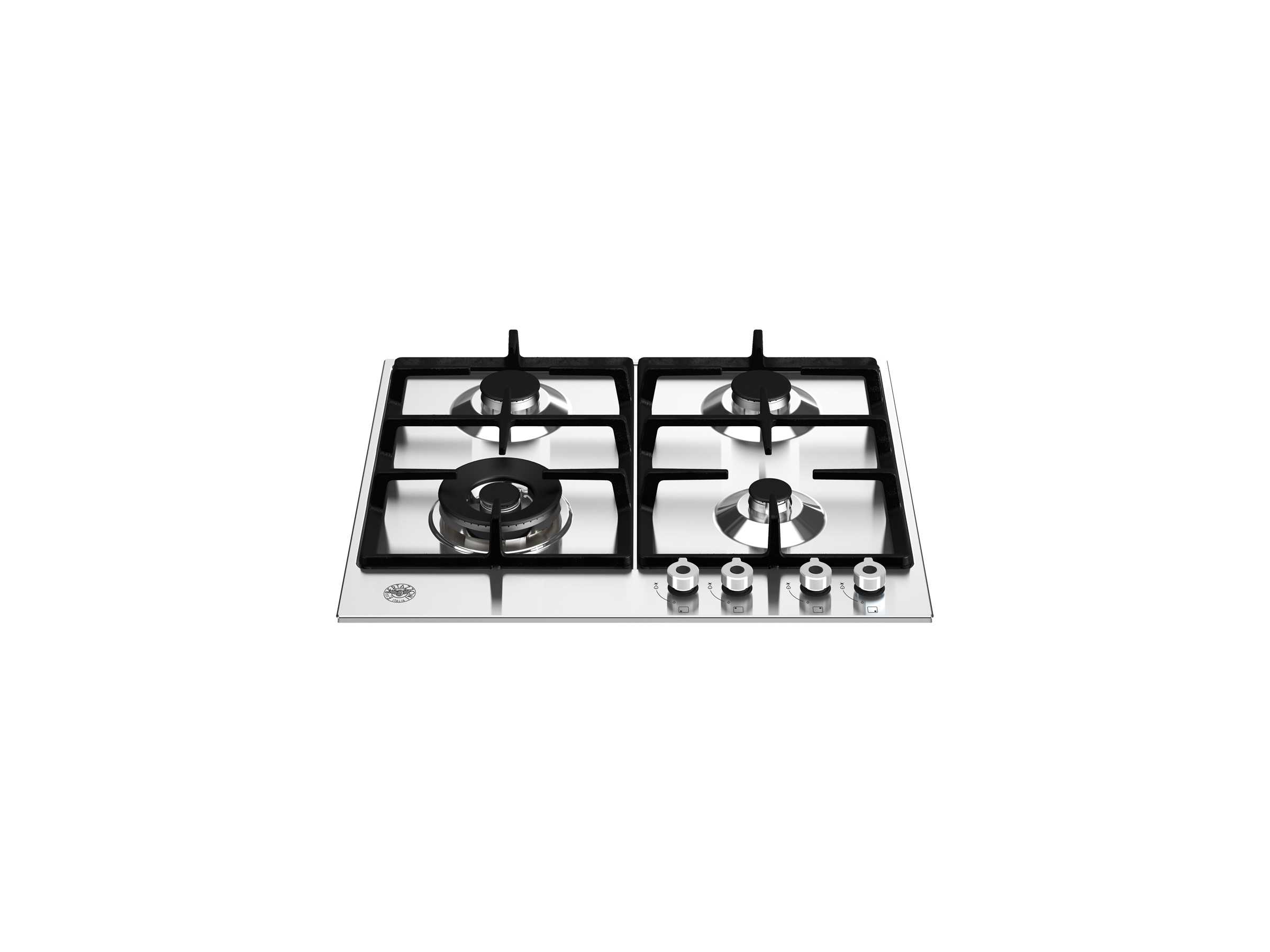 Bertazzoni PM361IGX 36 Inch Segmented Gas/Induction Cooktop with 2 Induction  Zones, 18,000 BTU Brass Power Sealed Burner, Electric Griddle and  Electronic Ignition: Natural Gas
