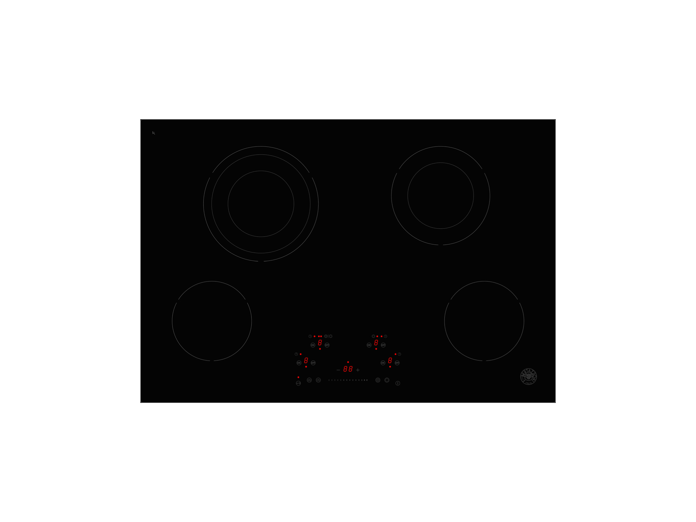 PRO486IGFEPCAT by Bertazzoni - 48 inch Induction Range, 6 Heating Zones and  Cast Iron Griddle, Electric Self-Clean Oven Carbonio