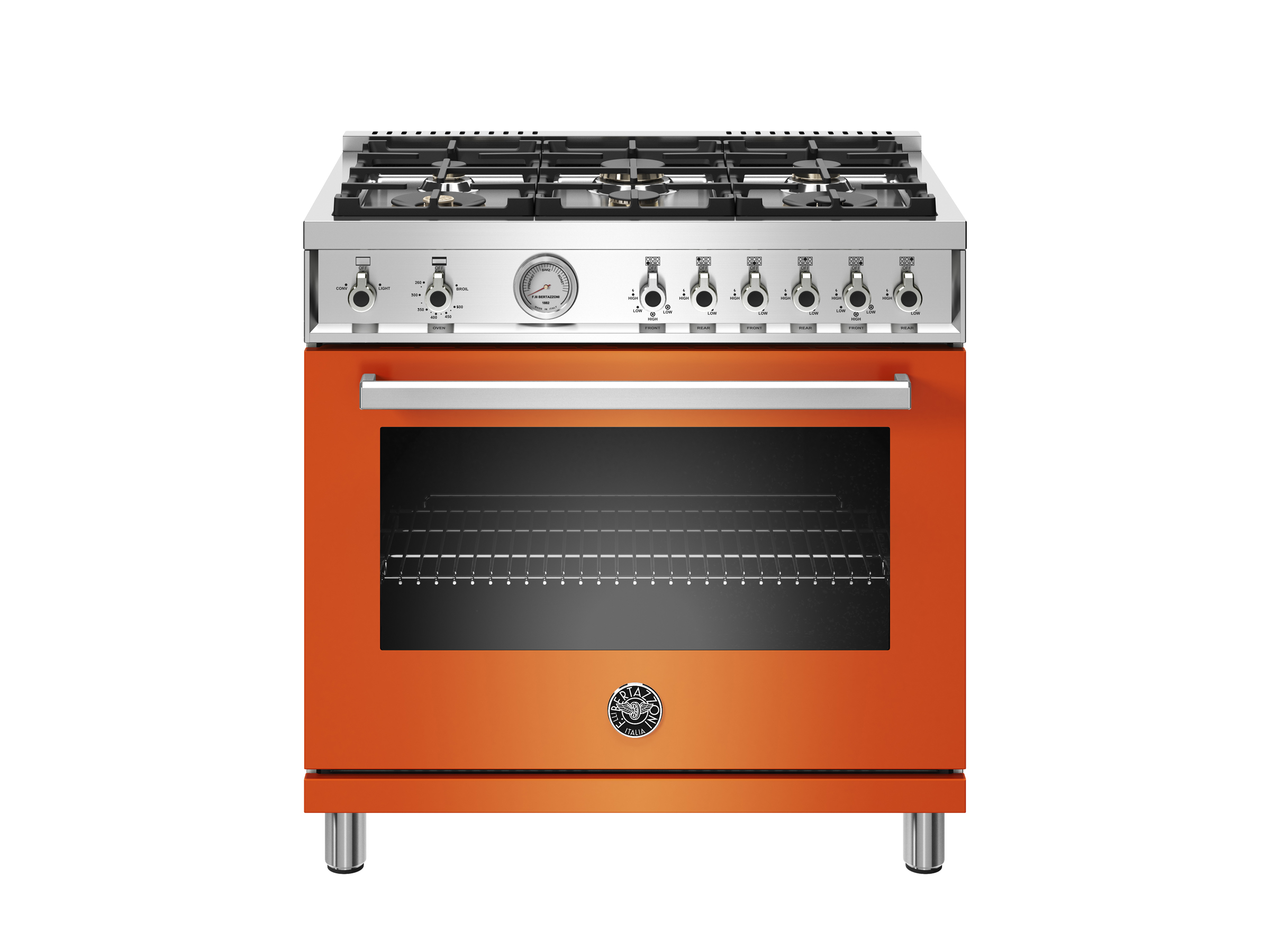 bertazzoni 36 inch gas range