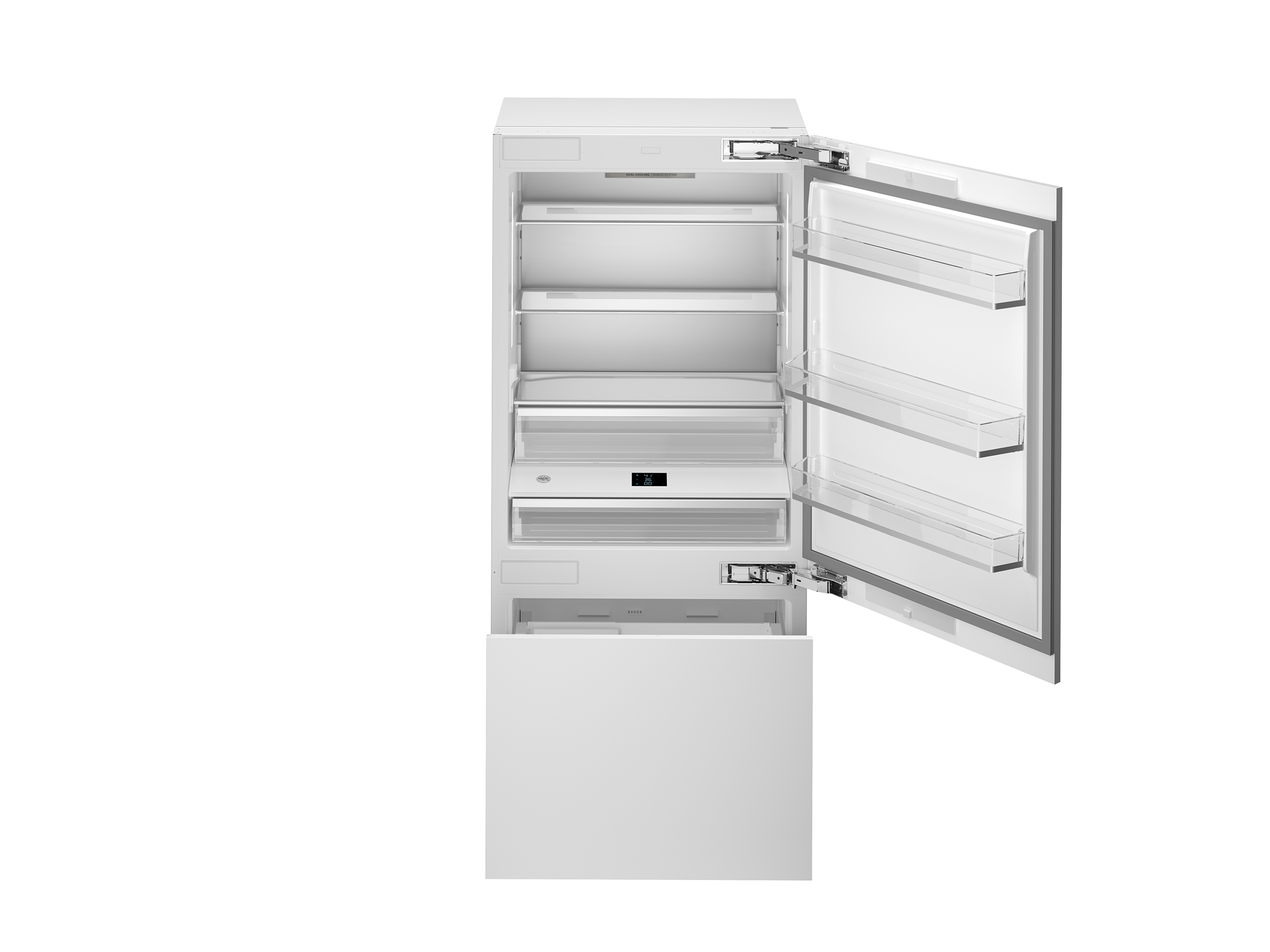 Integrated Refrigerator Freezer, 24, Ice & Water