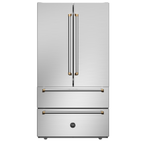 48 inch All Gas Range, 6 Brass Burner and Griddle | Bertazzoni - Stainless Steel - Gold