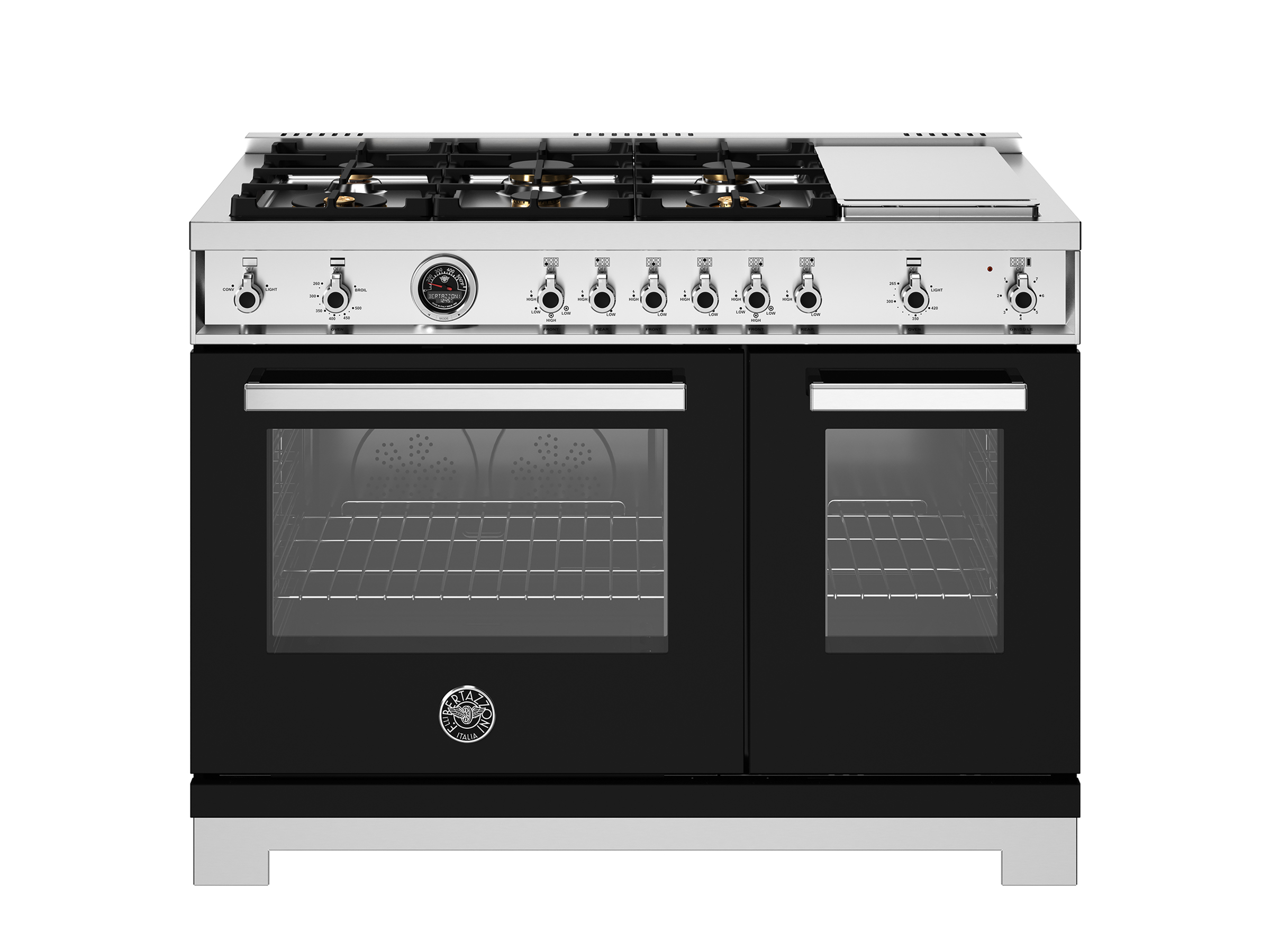 BERTAZZONI 48'' Dual Fuel Range, Griddle Electric Oven - MAST486GDFMXE