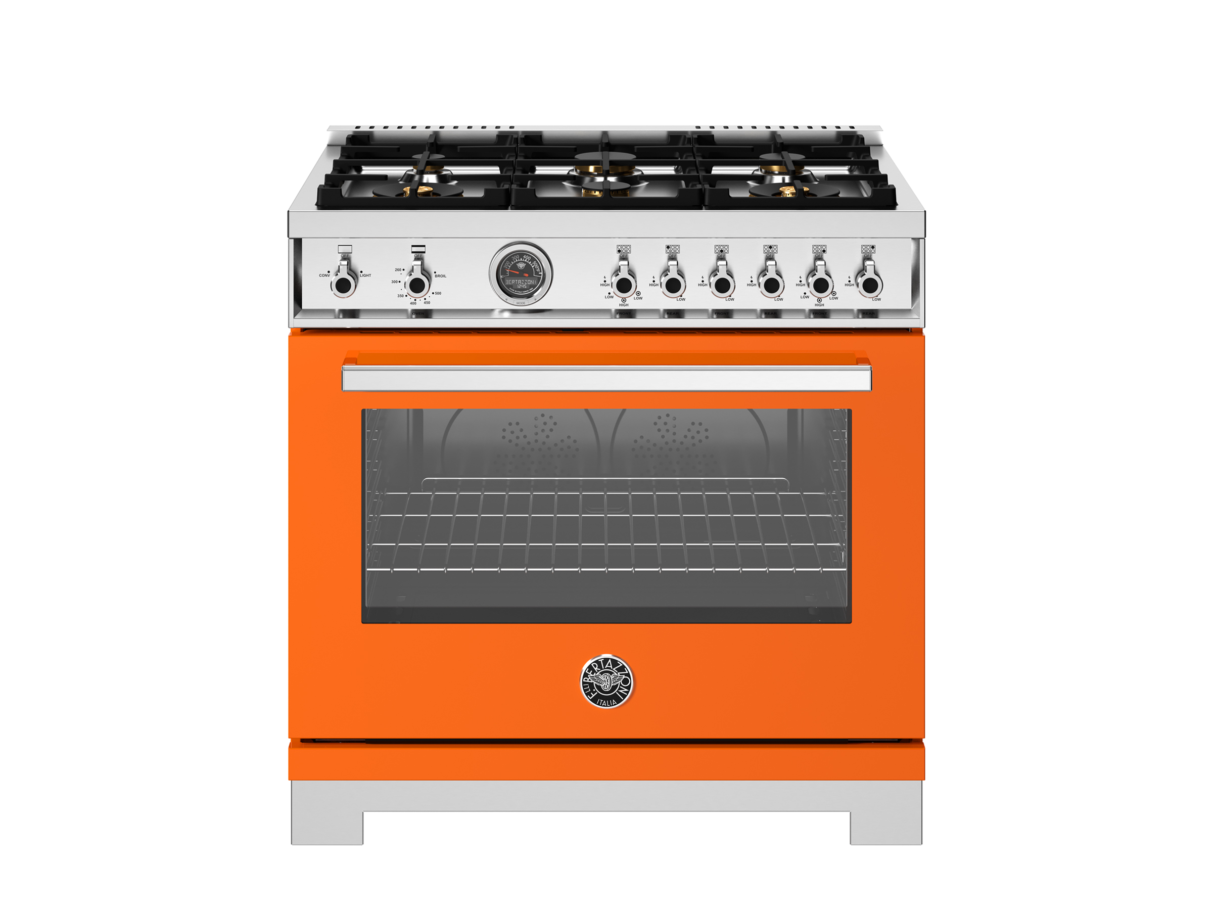 PRO486IGFEPCAT Bertazzoni 48 inch Induction Range, 6 Heating Zones and Cast  Iron Griddle, Electric Self-Clean Oven Carbonio