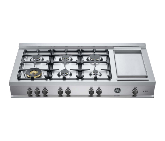 48 Rangetop 6 Burners And Griddle Bertazzoni